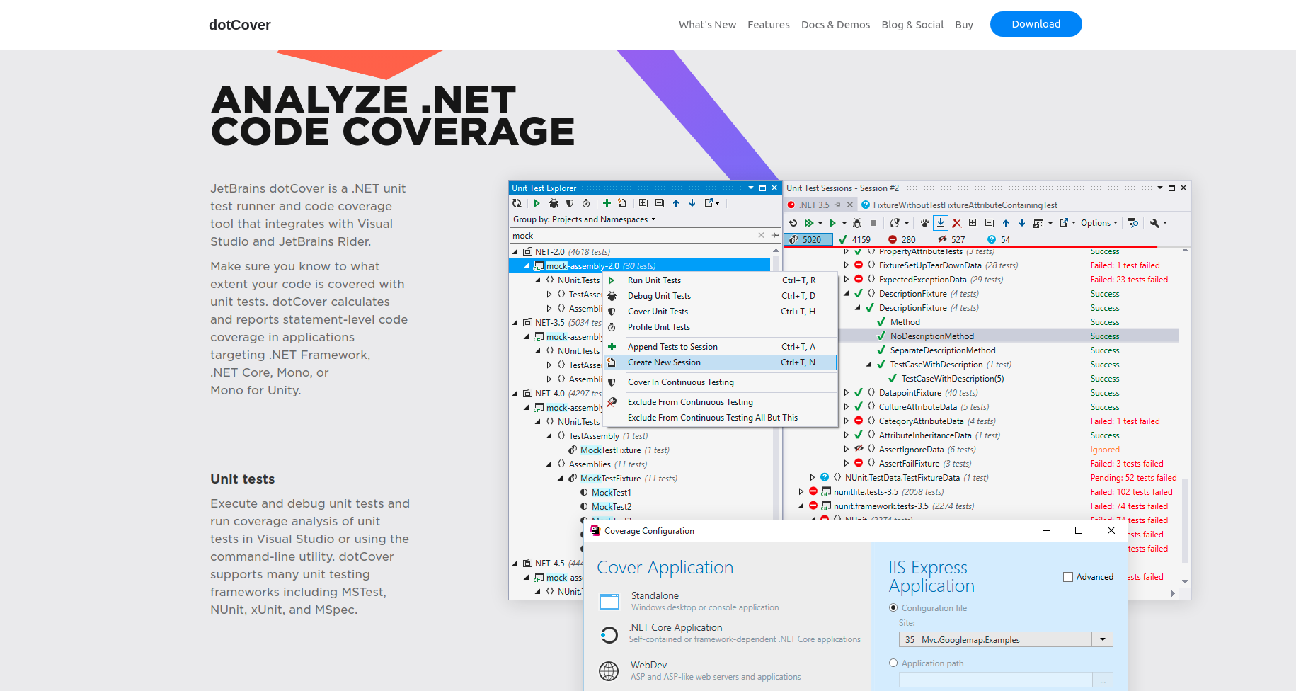 DotCover tool homepage