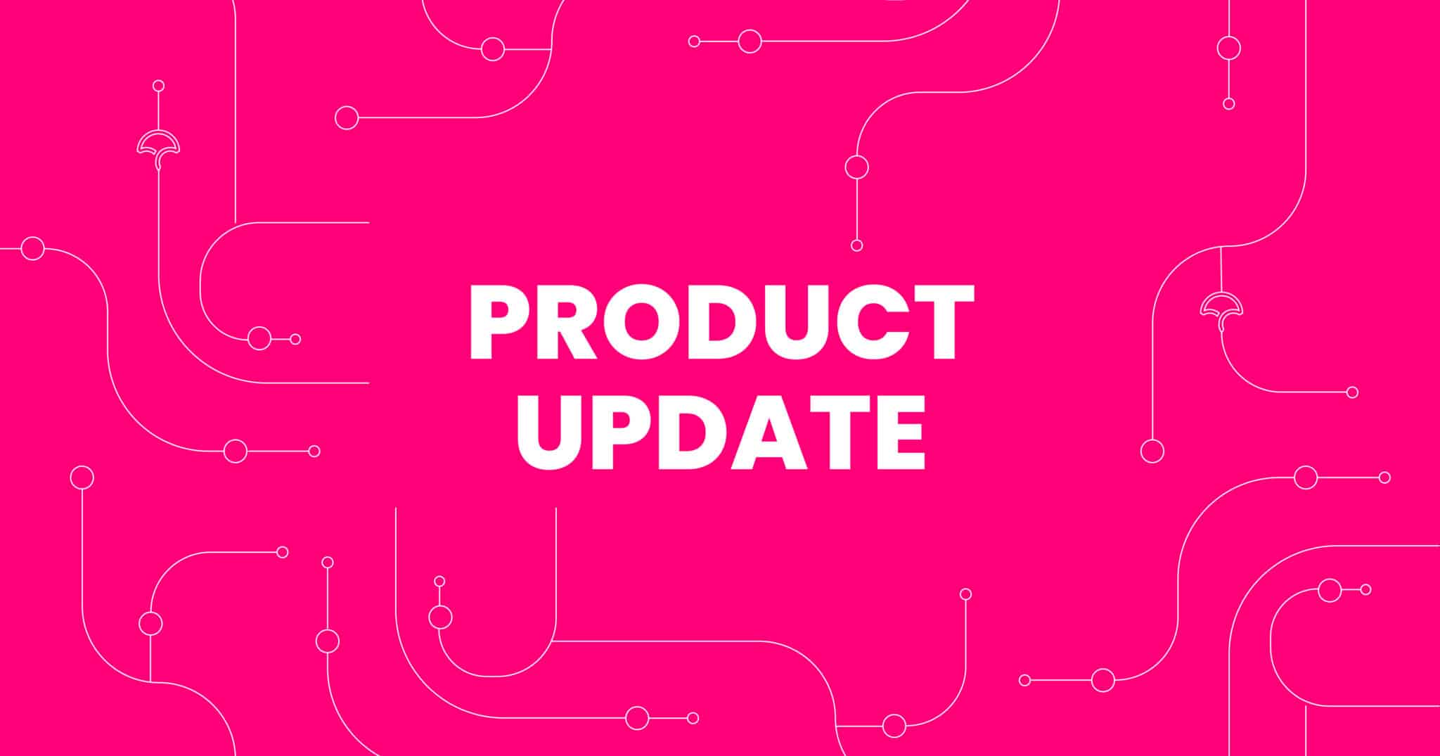 Product Update on a Pink Background with Electrical Nodes