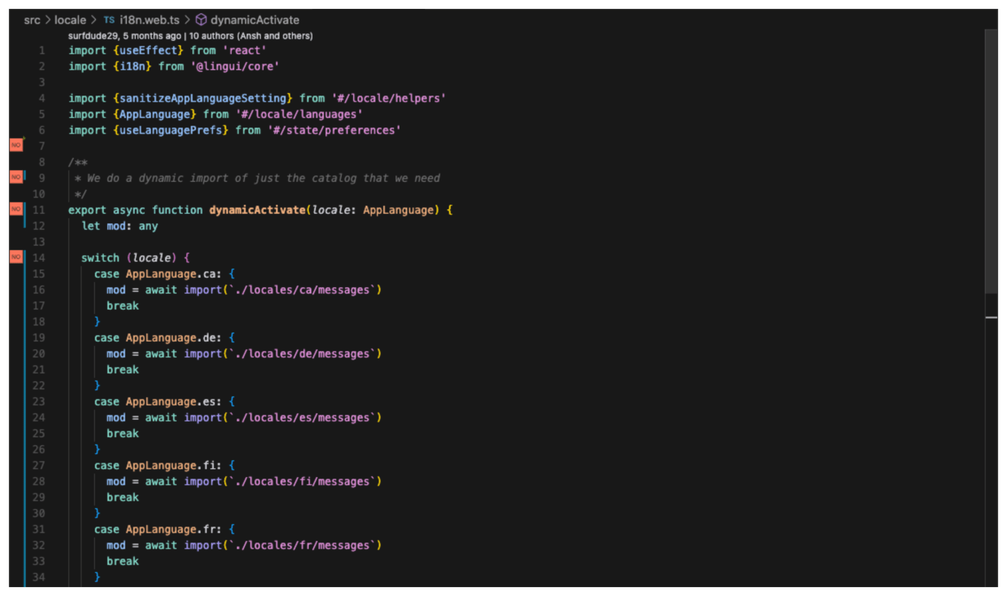 Code splitting and lazy load example